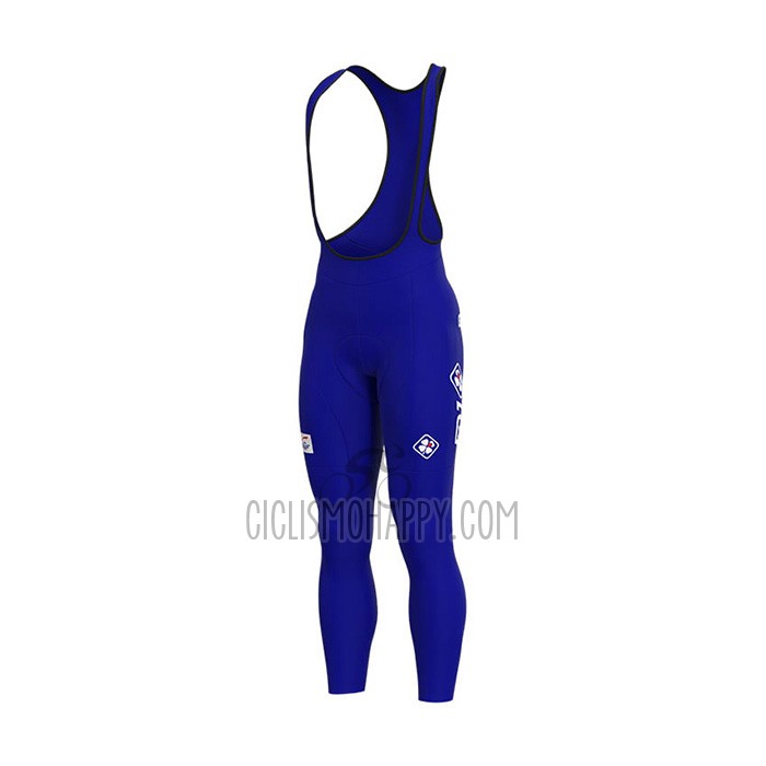 Groupama FDJ Cycling Jersey Bib Tight 2022 Long Sleeve Red Blue